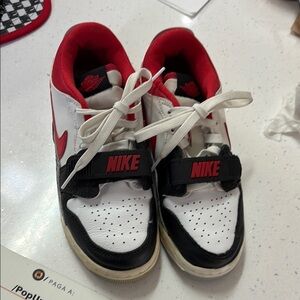 Nike Red and Black Low-Top Sneakers